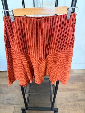 Free People - NWT Women’s Rust Orange Textured Skirt